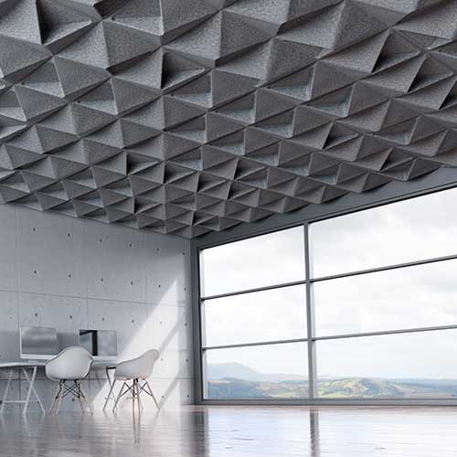 Turf Pyramid Ceiling Tile Office Furniture Interior